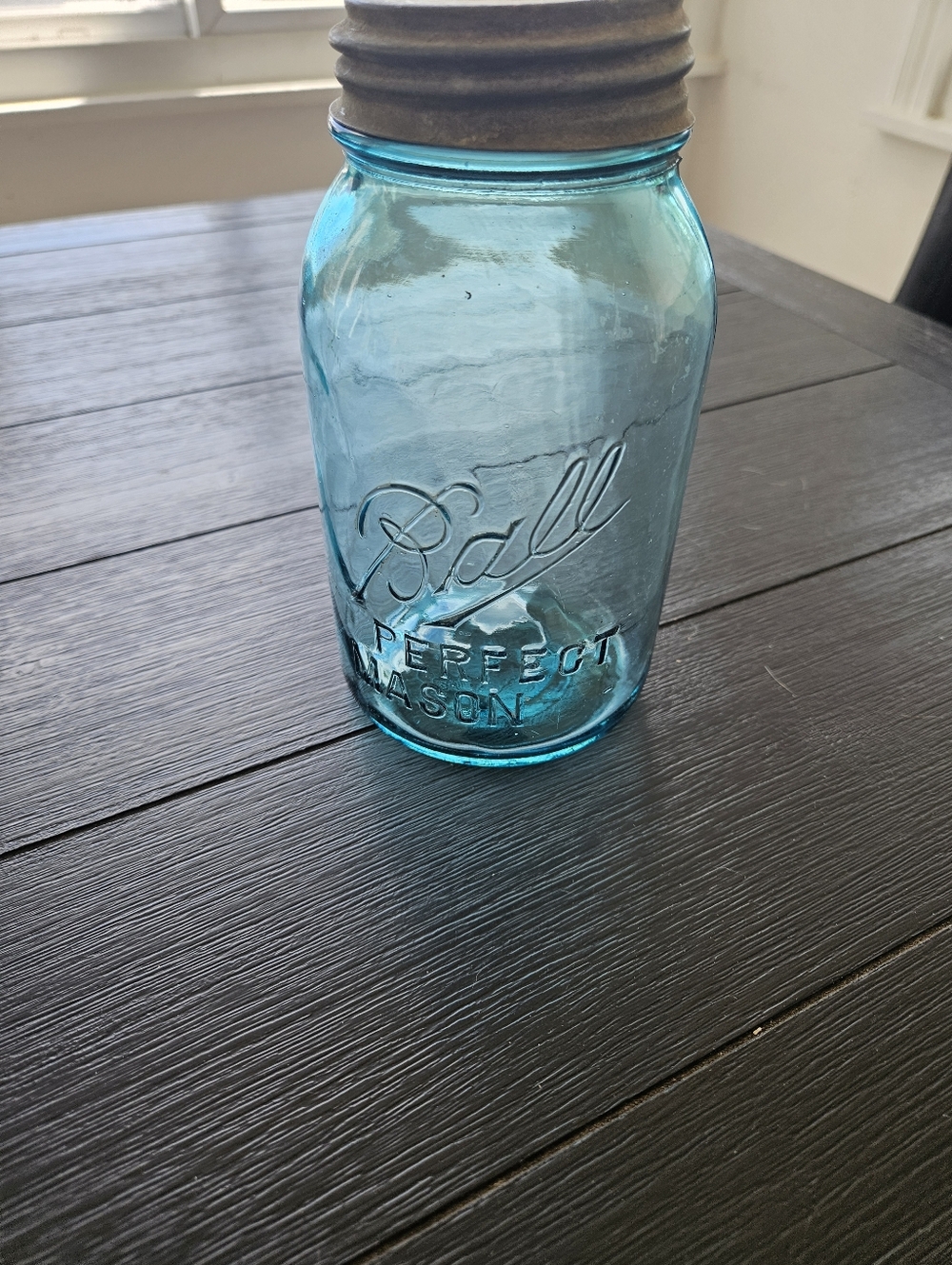 Ball Aqua Blue Mason Jar with Metal Lid
